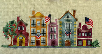 Down Patriot Lane -  Patriotic Cross Stitch Pattern