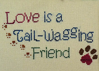 Tail Wagging Friend -  Cross Stitch Pattern