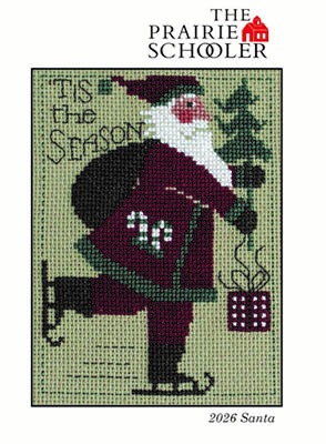 2026 Schooler Santa - Christmas Cross Stitch Pattern