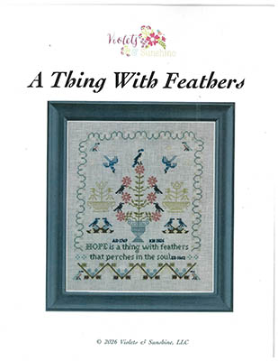Thing With Feathers - Cross Stitch Pattern, zoomed in. Select this picture to zoom back out.