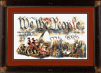 We The People - Patriotic Cross Stitch Pattern