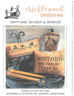 Anything Deader & Beware - Halloween Cross Stitch Pattern