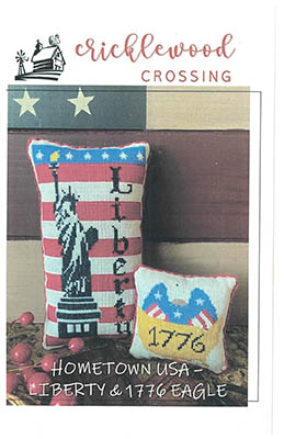 Liberty And 1776 Eagle - Patriotic Cross Stitch Pattern