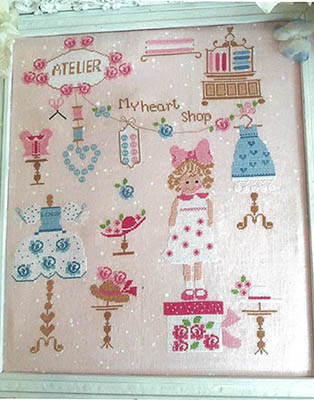 Atelier Di Primavera - Cross Stitch Pattern, zoomed in. Select this picture to zoom back out.