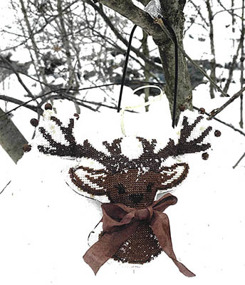 Oh Deer - Cross Stitch Pattern, zoomed in. Select this picture to zoom back out.