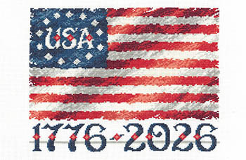 Vintage American Flag 1776-2026 - Patriotic Pattern