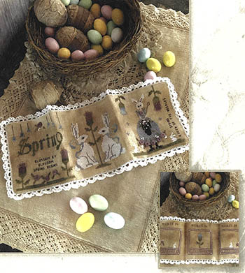 Spring Queen Of The Needles- Easter Cross Stitch Pattern , zoomed in. Select this picture to zoom back out.