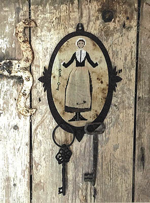 Keys' Keeper - Cross Stitch Pattern, zoomed in. Select this picture to zoom back out.