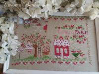 Cherry Farm - Cross Stitch Pattern, zoomed in. Select this picture to zoom back out.