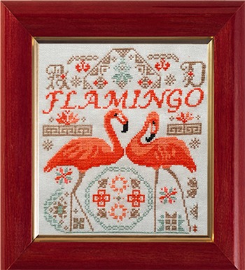 Flamingo Quaker - Cross Stitch Pattern