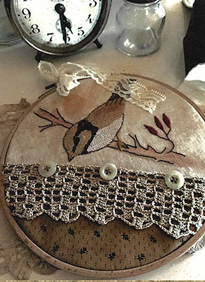Winter Bird - Cross Stitch Pattern , zoomed in. Select this picture to zoom back out.