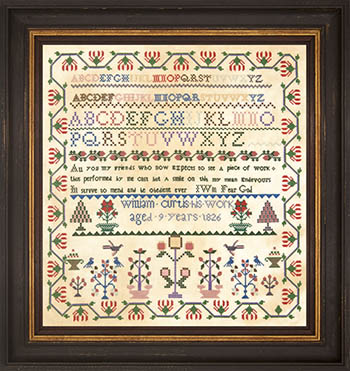 William Curtis 1826 - Cross Stitch Pattern, zoomed in. Select this picture to zoom back out.