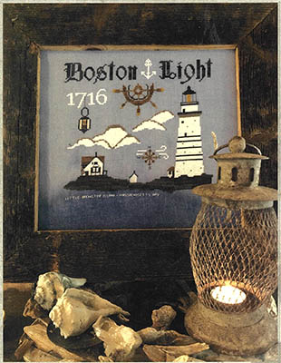 Boston Light - Cross Stitch Pattern , zoomed in. Select this picture to zoom back out.