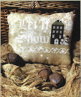 Let It Snow - Cross Stitch Pattern, zoomed in. Select this picture to zoom back out.