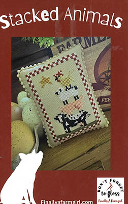 Stacked Animals - Cross Stitch Pattern, zoomed in. Select this picture to zoom back out.