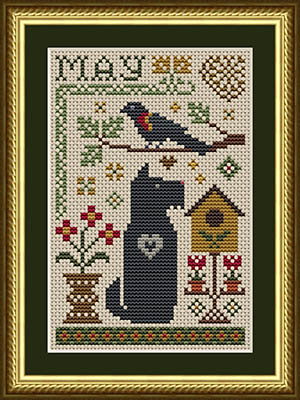 Scottie May Dog - Cross Stitch Pattern, zoomed in. Select this picture to zoom back out.