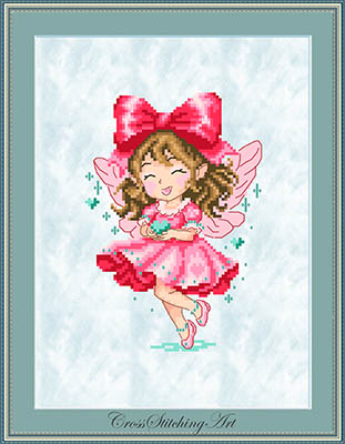 Millie - Cross Stitch Pattern, zoomed in. Select this picture to zoom back out.