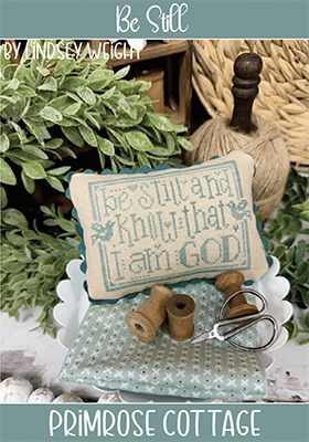 Be Still - Christian Cross Stitch Pattern, zoomed in. Select this picture to zoom back out.