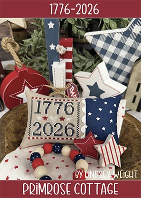 1776-2026 - Patriotic Cross Stitch Pattern, zoomed in. Select this picture to zoom back out.