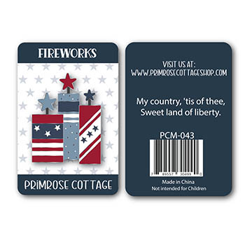 Fireworks Patriotic Needle Minder , zoomed in. Select this picture to zoom back out.