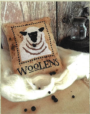 Woolens - Cross Stitch Pattern, zoomed in. Select this picture to zoom back out.