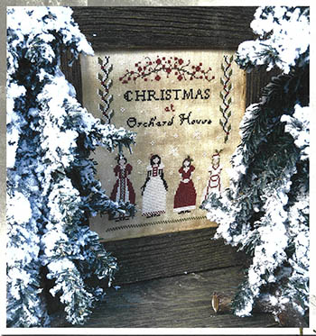 Christmas At Orchard House - Cross Stitch Pattern , zoomed in. Select this picture to zoom back out.