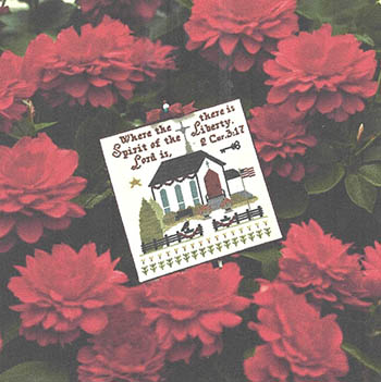 Patriotic Blessings - Cross Stitch Pattern, zoomed in. Select this picture to zoom back out.