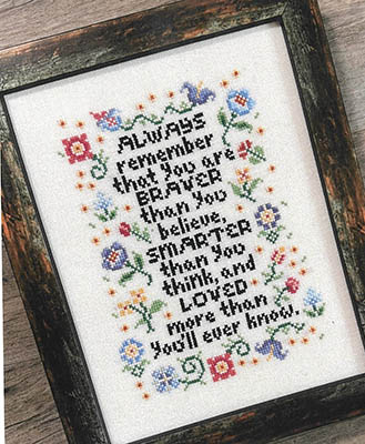 You Are Loved - Cross Stitch Pattern, zoomed in. Select this picture to zoom back out.