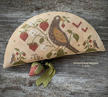 Share & Share Alike Pinkeep - Cross Stitch Pattern, zoomed in. Select this picture to zoom back out.