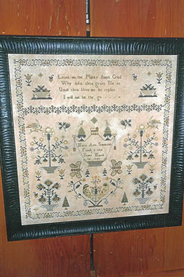Mary Ann Simmons 1848 Sampler - Cross Stitch Pattern, zoomed in. Select this picture to zoom back out.