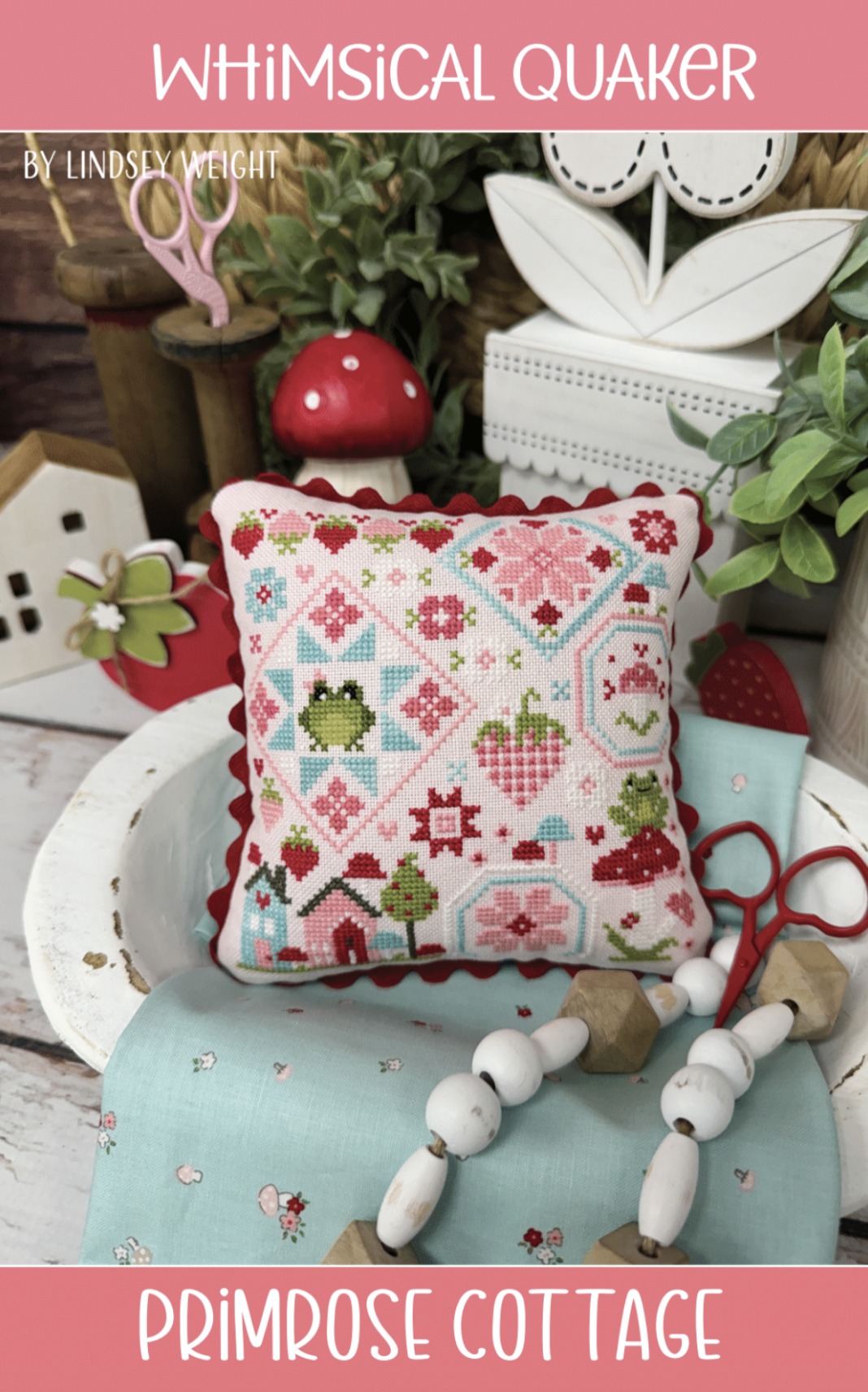 Whimsical Quaker - Cross Stitch Pattern, zoomed in. Select this picture to zoom back out.