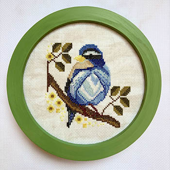 Spring Messenger - Cross Stitch Pattern, zoomed in. Select this picture to zoom back out.