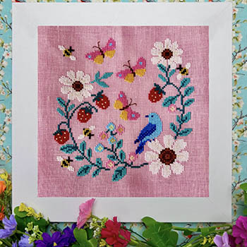 Secret Garden - Cross Stitch Pattern, zoomed in. Select this picture to zoom back out.