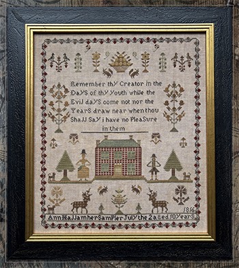 Ann Hallam 1816 - Cross Stitch Pattern, zoomed in. Select this picture to zoom back out.