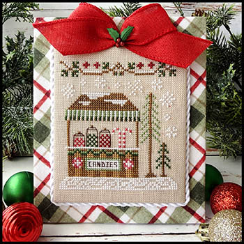 Christmas Market: Candy Stand - Cross Stitch Pattern, zoomed in. Select this picture to zoom back out.