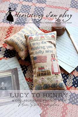Lucy To Henry - Patriotic Cross Stitch Pattern, zoomed in. Select this picture to zoom back out.