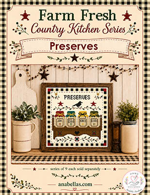 Farm Fresh Country: Preserves - Cross Stitch Pattern, zoomed in. Select this picture to zoom back out.