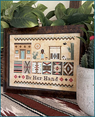 By Her Hand - Cross Stitch Pattern, zoomed in. Select this picture to zoom back out.