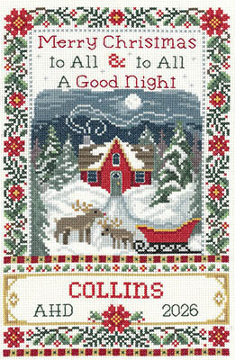 Goodnight Christmas - Cross Stitch Pattern, zoomed in. Select this picture to zoom back out.