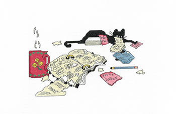 You're Invited...Maybe? - Cross Stitch Pattern, zoomed in. Select this picture to zoom back out.