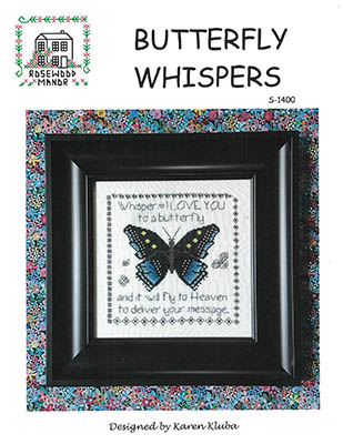 Butterfly Whispers - Cross Stitch Pattern, zoomed in. Select this picture to zoom back out.