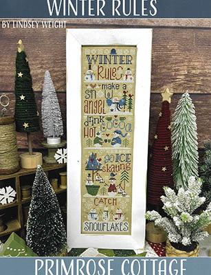 Winter Rules - Christmas Cross Stitch Pattern, zoomed in. Select this picture to zoom back out.