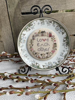 Love Each Other - Cross Stitch Pattern, zoomed in. Select this picture to zoom back out.
