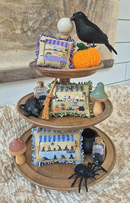 Wicked Wares - Halloween Cross Stitch Pattern, zoomed in. Select this picture to zoom back out.
