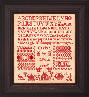 Emma Pack 1886 - Cross Stitch Pattern, zoomed in. Select this picture to zoom back out.