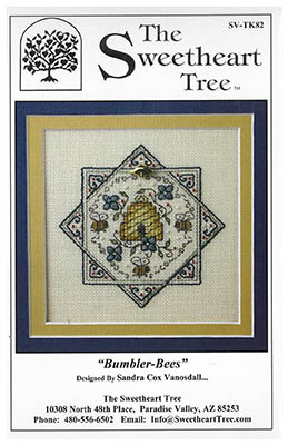 Bumbler-Bees - Cross Stitch Pattern, zoomed in. Select this picture to zoom back out.