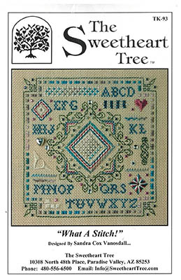 What A Stitch! - Cross Stitch Pattern, zoomed in. Select this picture to zoom back out.