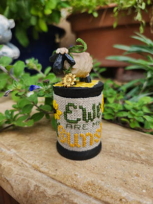 Ewe Are My Sunshine Spool - Cross Stitch Kit, zoomed in. Select this picture to zoom back out.