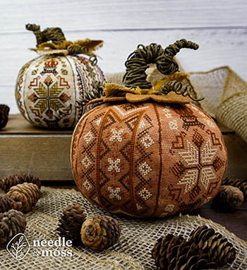 Hello, Pumpkin - Cross Stitch Pattern, zoomed in. Select this picture to zoom back out.