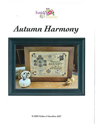 Autumn Harmony - Cross Stitch Pattern, zoomed in. Select this picture to zoom back out.